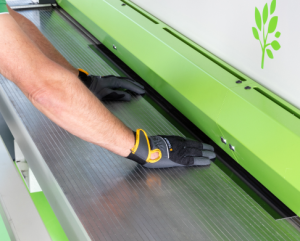 narrow cutting line on a cidan guillotine shear rapido