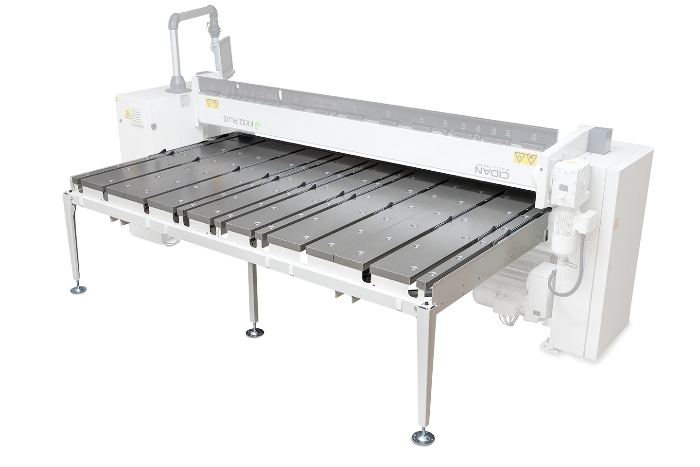 flexible backgauge for cidan metal folders on white background