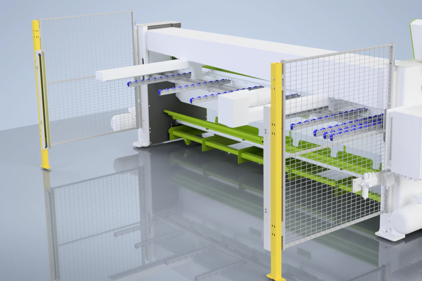 light curtain and side protection for metal shear cidan rapido ssm