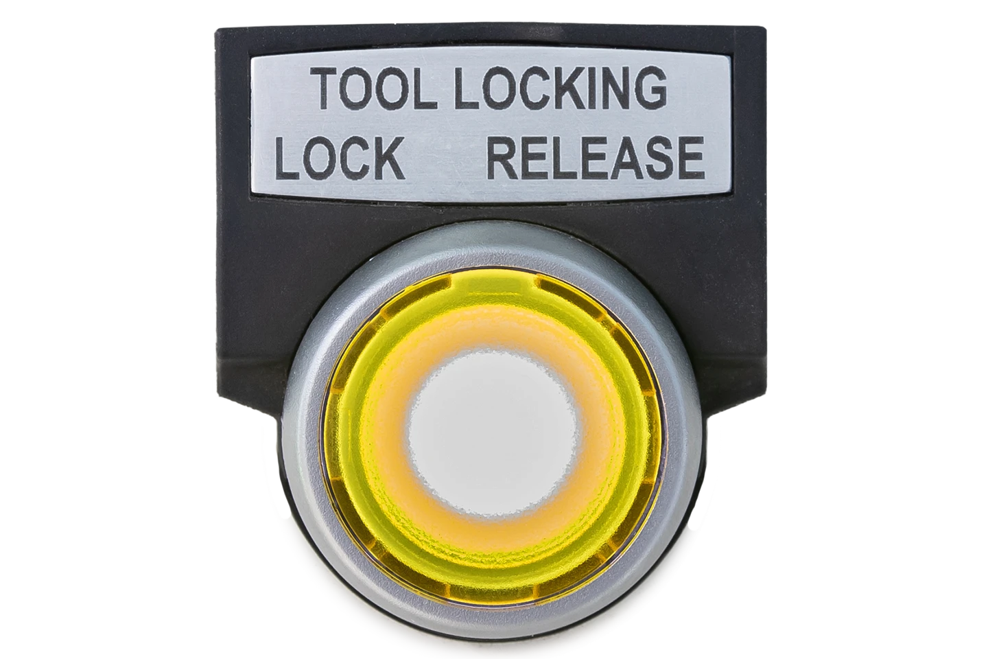 button för automatic tool locking on a folding machine on white background