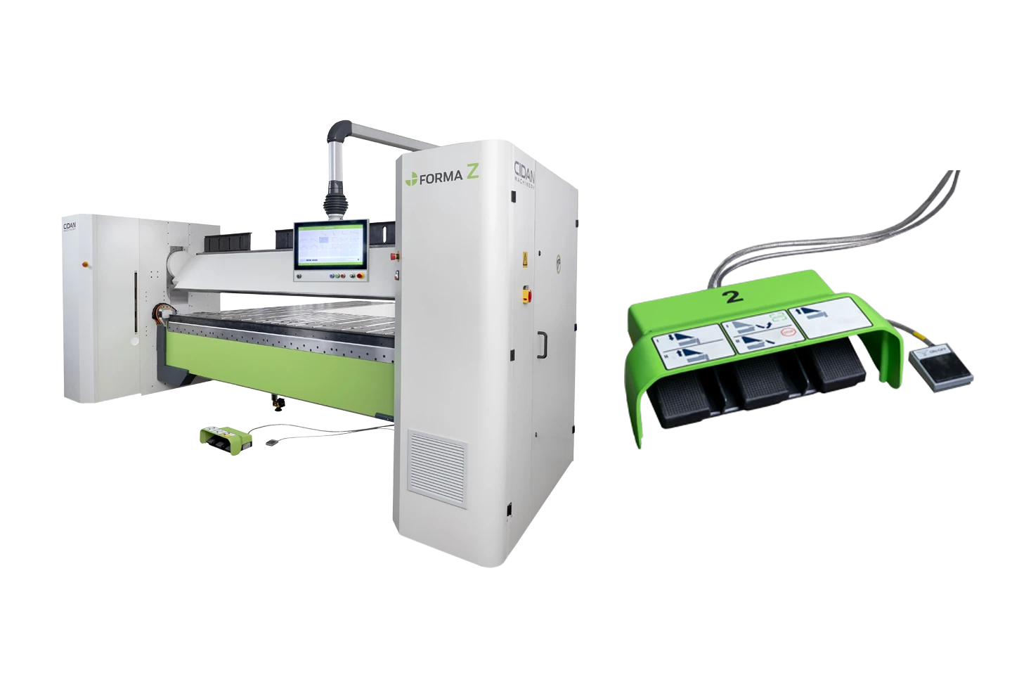 folding side operation package for forma z folding machine on white background