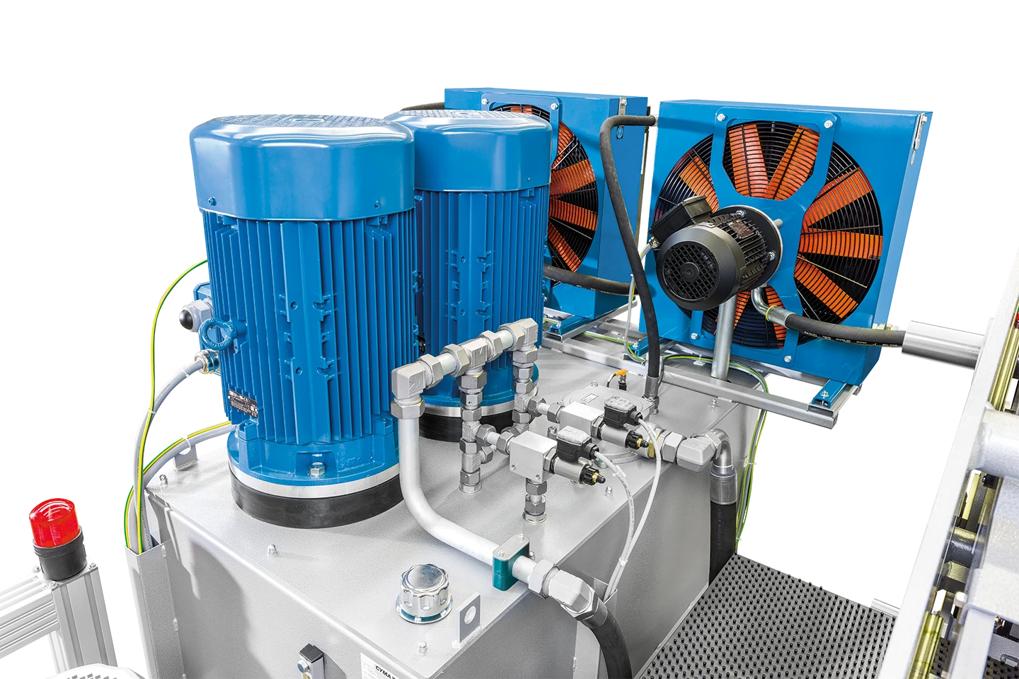 hydraulic and oil cooling for a thalmann double folder for demanding work