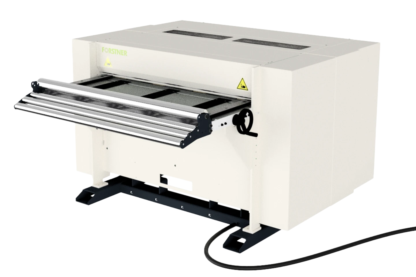 rubberized infeed rollers for foilapplicator with forstner cut to length machines on white background