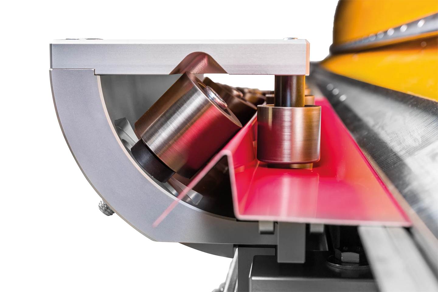 hemming and roll former unit on a thalmann td longfolder on white background