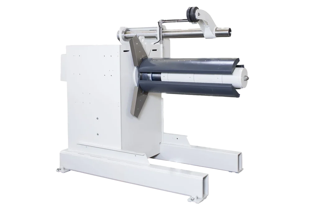 forstner motorized decoiler for coils up to 8 ton on white background