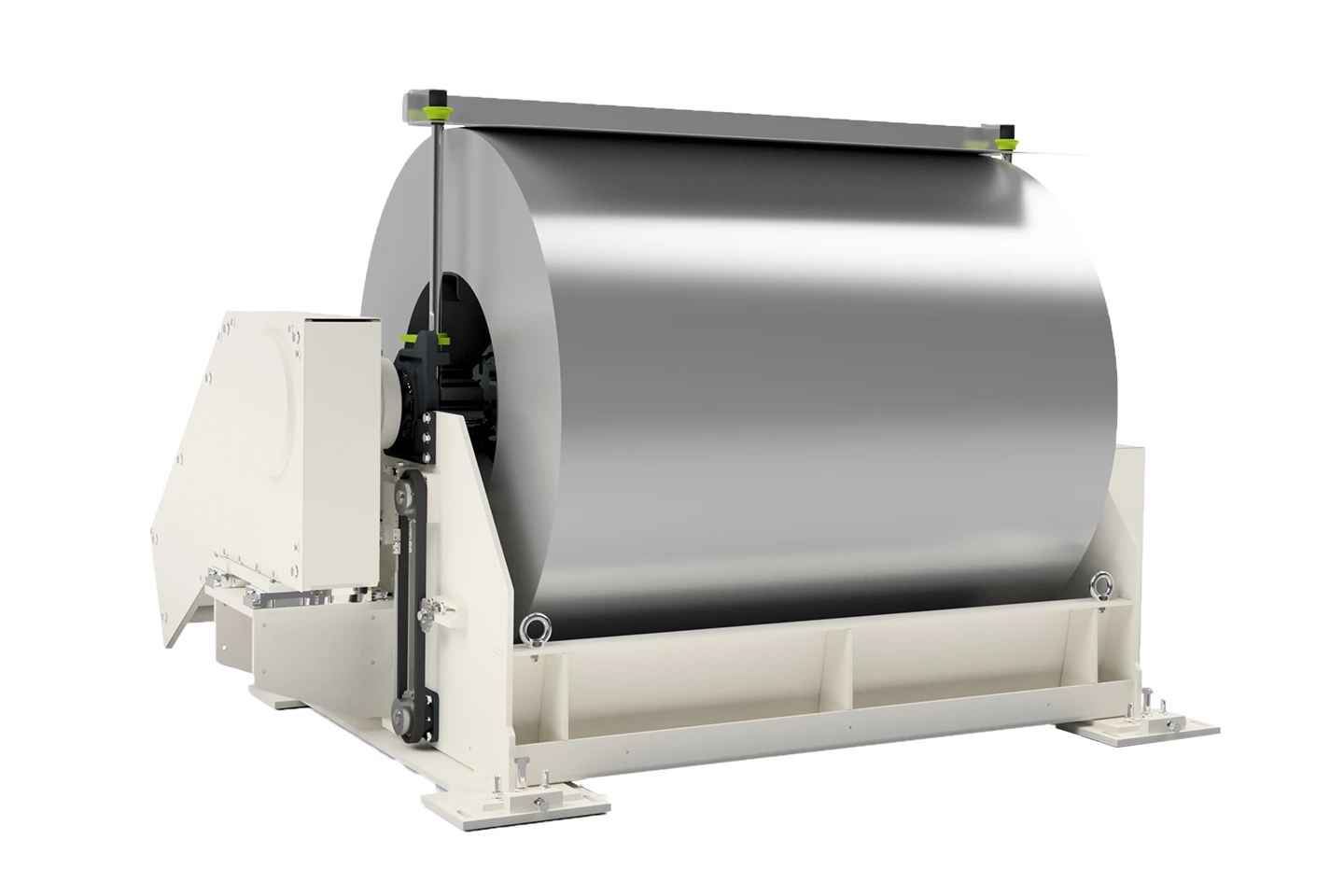 decoiler for coils for coilfarm on white background