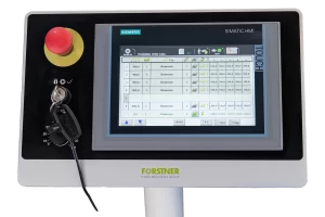 control system f3 for forstner cut to length machine on white background