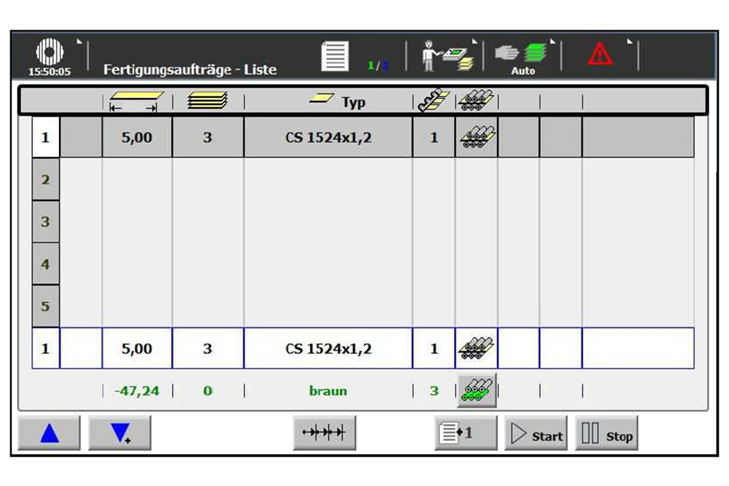 automatic mode in the control system in a coilline on white background