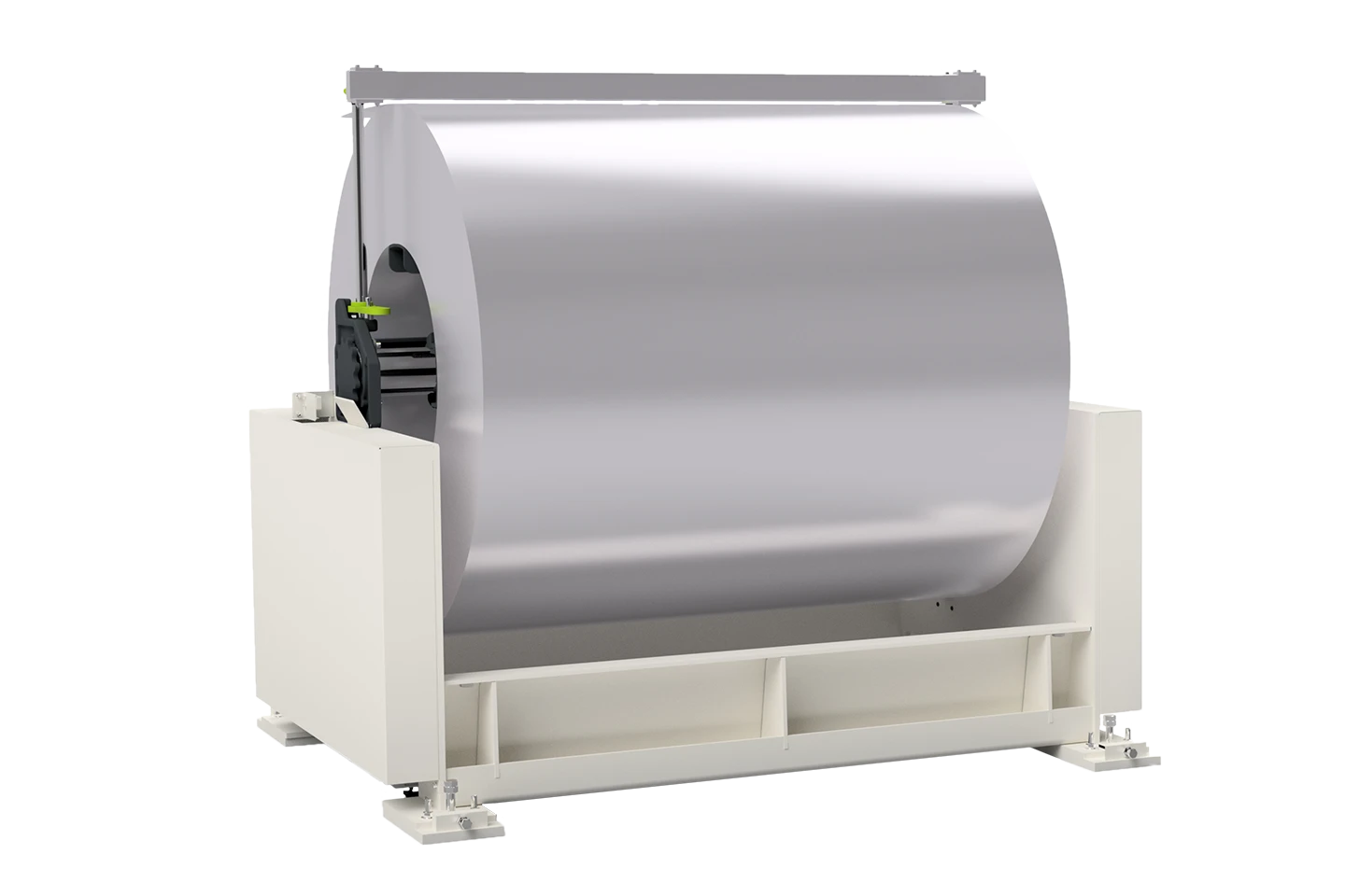 set up station for coils in a coilfarm for efficient handling on white background