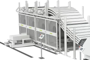 material guides for sheet metal in a multicoilline