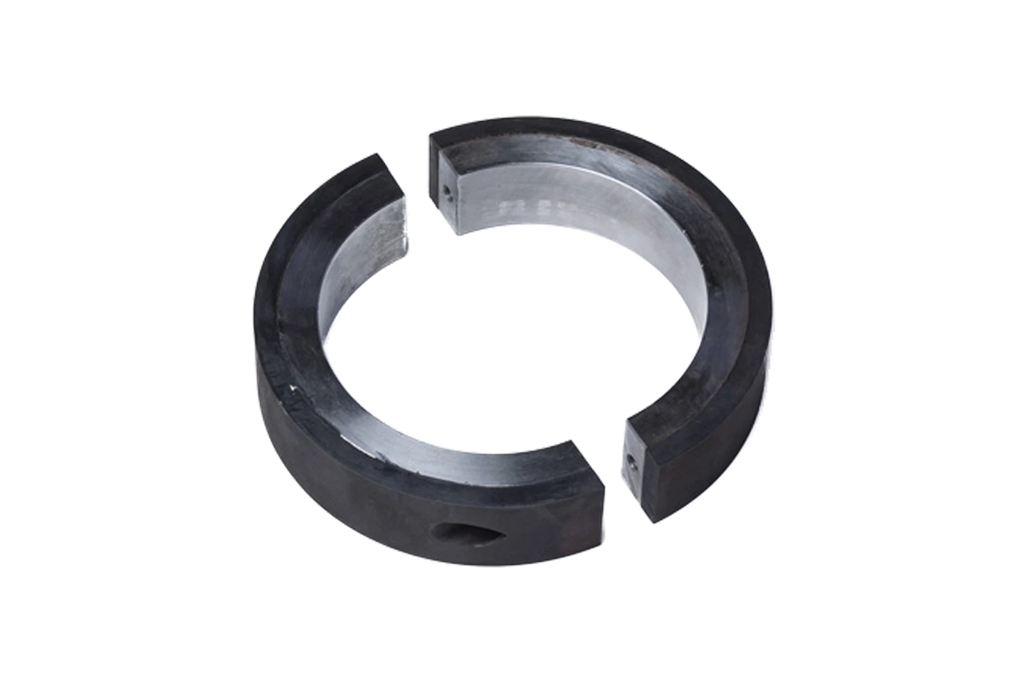 stripper rings to slit narrow strips or trim cuts on white background