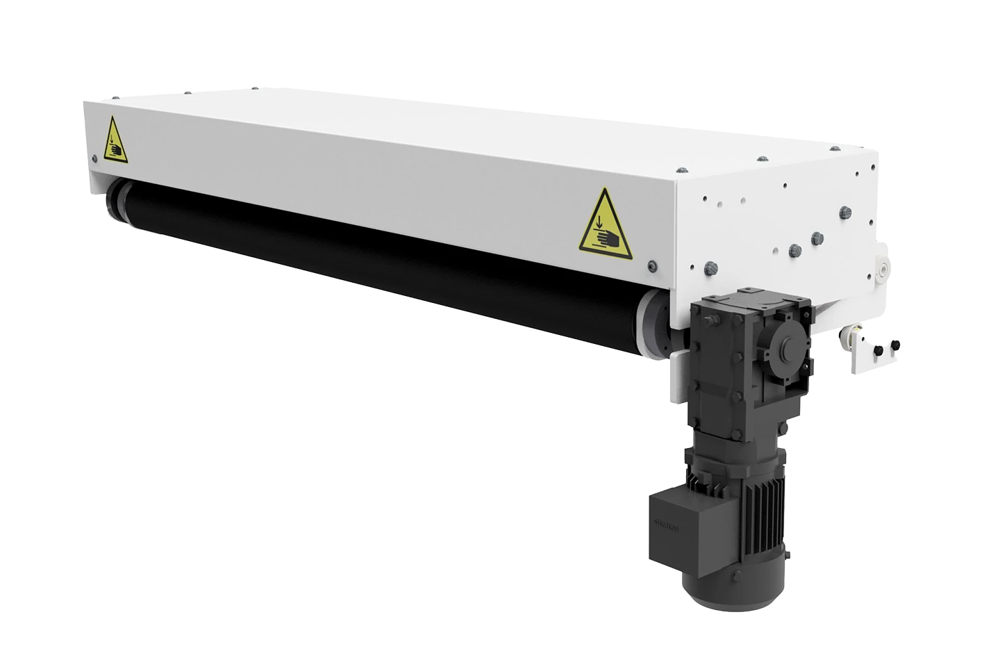 outfeed conveyor for cut to length machine for better sheet support on white background