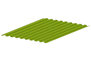 rendered sheet metal profile trp-18 on white background